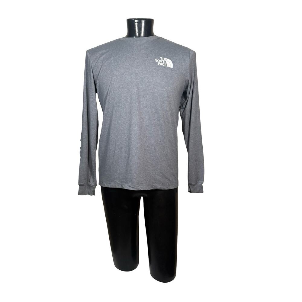 The North Face Hit Graphic Long Sleeve Tee Men’s M Gray Sleeve Logo
